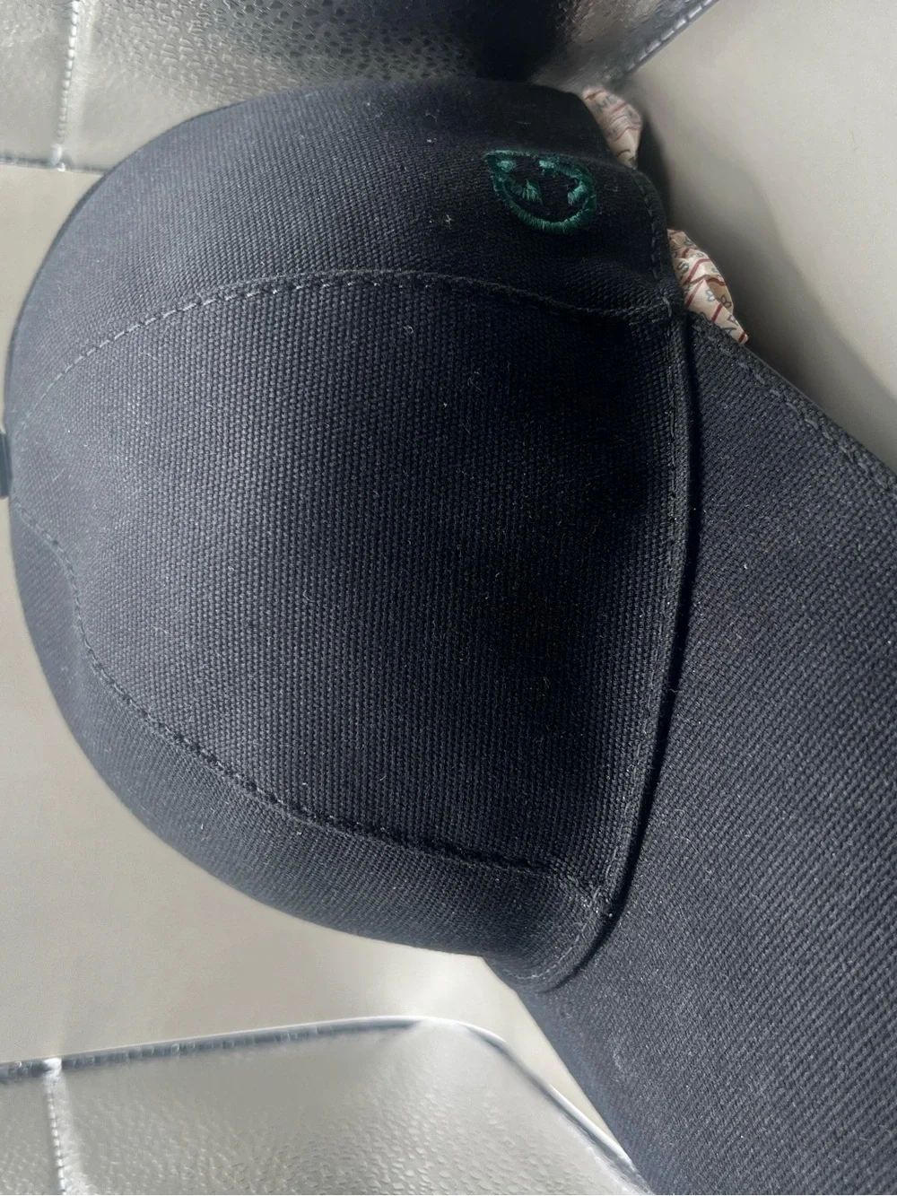 Gucci White Hat with Black Trim